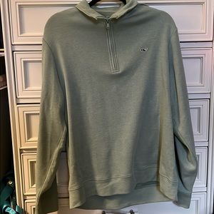 NWOT Vineyard Vines Sage Green Quarter Zip Sweater, US Men’s L.
